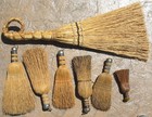 Vintage Whisk Broom Lot 7 Hand Brush Mixed Bamboo Primitive Wayne Ogle Farmhouse