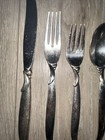 Vintage 1847 Rogers Bros  Flair Silverplate 5 Piece Place Setting   Flatware