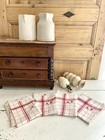 Set 4 Antique French Tea Towels Linen Fa Mono C1900