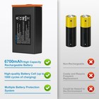 2 Pack 6700mah Battery For Moultrie Cellular Trail Cameras Edge 3 edge 2 edge