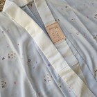 Vintage Authentic Japanese Kimono Floor Length Blue Floral Pattern