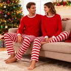 Family Matching Christmas Pyjamas Adult Kids Xmas Red Nightwear Pajamas Pjs Set