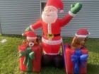 Chrisha Creations 6ft Animated Santa With Presents Christmas Inflatable
