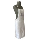 New Italian Hotel Resort Chef Apron White 100  Cotton Unisex Front Pocket Nwot