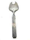 Vintage Norway Konge Tinn Saga Serving Spoon Fork Viking Heilag Olav Large As Is