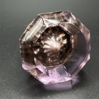 Vtg Rare Antique Faceted Amethyst Glass Door Knob Handle Brass