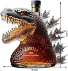 Art Statue  300ml Whiskey Decanter Bottle Glass  Walking Dinosaur Monster Statue