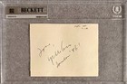 Elton John   Yoko Ono Signed Autographed 4x5 Album Page  1986 Beckett Certified