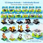12 Pack Mini Animal Building Blocks Party Favors For Kids