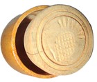 Vintage Primitive 2 75    Wooden Butter Pat Stamp Mold Press Pineapple Design
