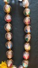 Vintage Reverse Painted 2 Sided Chinese Scholar Glass Prayer Beads