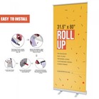 Retractable Banner Stand Trade Show Display Carry Bag   6 Pcs 33  X80  