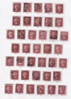 1d Red Plates 71-224 barring Plate 77  -4 Scans 148 