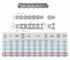  80 Roller Chain 10 Feet With 2 Connecting Links