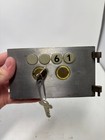 Vintage Safety Deposit Box Door With Lock And At Least One Key Each 5 25  X 3 