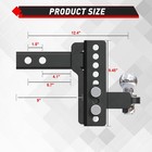 Tyt 7500lb Trailer Hitch 6  Drop Tow Hitch Adjustable Ball Mount 2  Receiver