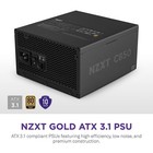 Nzxt - C 1000w Atx 3 1 80 Plus Gold Fully Modular Power Supply - Black