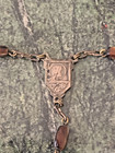 Antique  Wooden Beads    Silver Plated Cross   Christian Rosary  20  Long