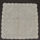 Vintage Elaborate Appenzell Swiss Embroidery Whitework Wedding Handkerchief