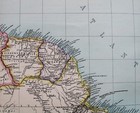 Stielers Hand Atlas  World Map Plate Page No 91 Northeast South America 1888