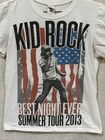 Kid Rock 2013 Best Night Ever Summer Tour Concert T-shirt Small White