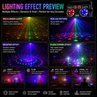 Rgb Led Laser Stage Light Dj Disco Party Club Sound Activated Remote Dmx