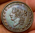1837 Not One Cent Hard Times Token  Low 35  Xf With Mint Luster