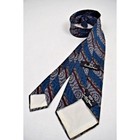 Neck Tie Vtg Countess Mara Blue Gray 60s 70s Fancy Detail Stripe  56 5  X 3 5 