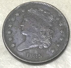 1835 Classic Head Half Cent 1 2 Cent High Grade Circulated But Surface Corrosion