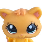 Lps Littlest Pet Shop Cat  1053 Kitten 2008 Orange Gen 3 Blue Purple Eyes No Mag
