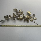 Mid Century Set Of 6 Modern 3d Leaves Wall Art Metal Sculpture Vtg  Gold Tone