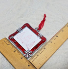     2023 Christmas Tree Ornament Photo Picture Frame Hanger Red Snowflake Square
