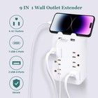Surge Protector Multiple Outlets Wall Charger With 6 Ac Outlets   3 Usb Ports