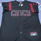 Elly De La Cruz  44 Reds City Black Cool Base Sewn Stitched Jersey 