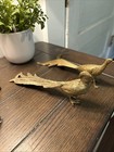 Pair Of Brass Pheasants Male   Female Ornaments Figurines Birds Decorative