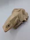 Vintage Hand Carved Burl Light Wood Tree Frog Sculpture Figure Wooden Life Size
