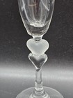 Gorham Amore Hearts Toasting Champagne Flute Glasses Pair Wedding Valentine Day