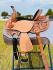 Kids-adults Western Horse Barrel   Floral Tooled Saddle With Free Shipping