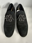 Aldo Golmard Black Suede Beaded Loafer Dress Shoes Us 8 Eu 41 Uk 7