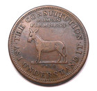 United States Hard Times Token C 1837 Roman Firmness Vf L51 Ht70    Very Scarce