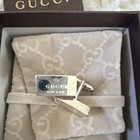 Gucci Signed 925 Sterling Silver Rectangle Bullet Back Cufflinks Ybe01109900100u