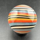 Contemporary Handmade Art Glass Marble 1 05  Banded Ice   Fire Swirl Mib Uv Glow
