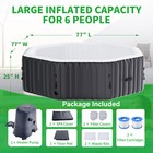 Portable Heating Bath Pool Inflatable Hot Tub For 2-6 Persons W  Bubble Massage