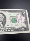 1976  2 Two Dollar Bicentennial Bill Brookyln Ny Postmarked  no Stamp  Unc  939