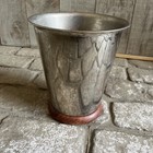 Vintage Silver Metal Ice Champagne Bucket Made In India  Wood Base  10    Mcm