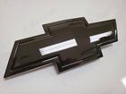 Front Rear Bowtie Emblem Gloss Black 2007-13 Silverado 1500 2007-10 2500hd3500hd