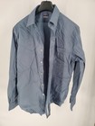 Van Heusen Dress Shirt Men s 16 5 34 35 L Grey Slim Fit Wrinkle Free Office