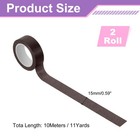 2 Rolls Colored Masking Tape 11 Yards X 0 6  Decorative Tape Dark Brown
