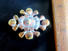 Outstanding  Czech Vintage Style Glass Rhinestone Button    Blue   Crystal