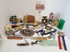 Vintage Mens Junk Drawer Lot Knives Trinkets Collectibles Figurines